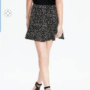 Banana Republic Black and White Skater Mini Skirt